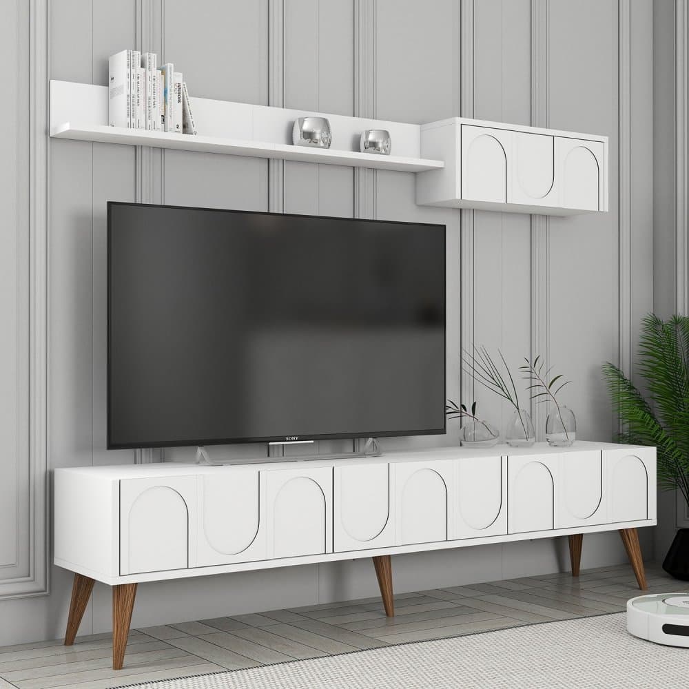 TV skrinka / Obývacia stena Lyon 2 - White, Walnut