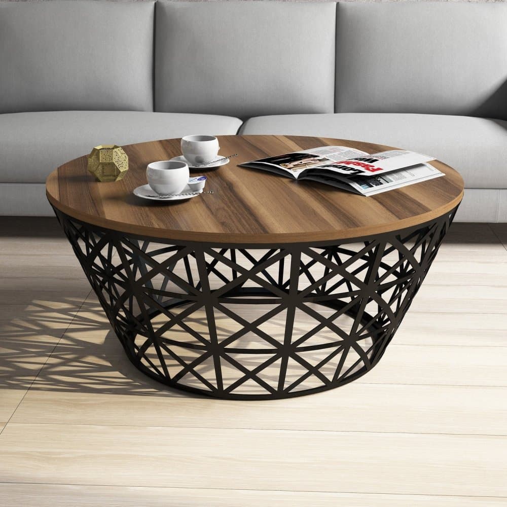 Konferenčný stolík Stil Metal Ferforje - Walnut