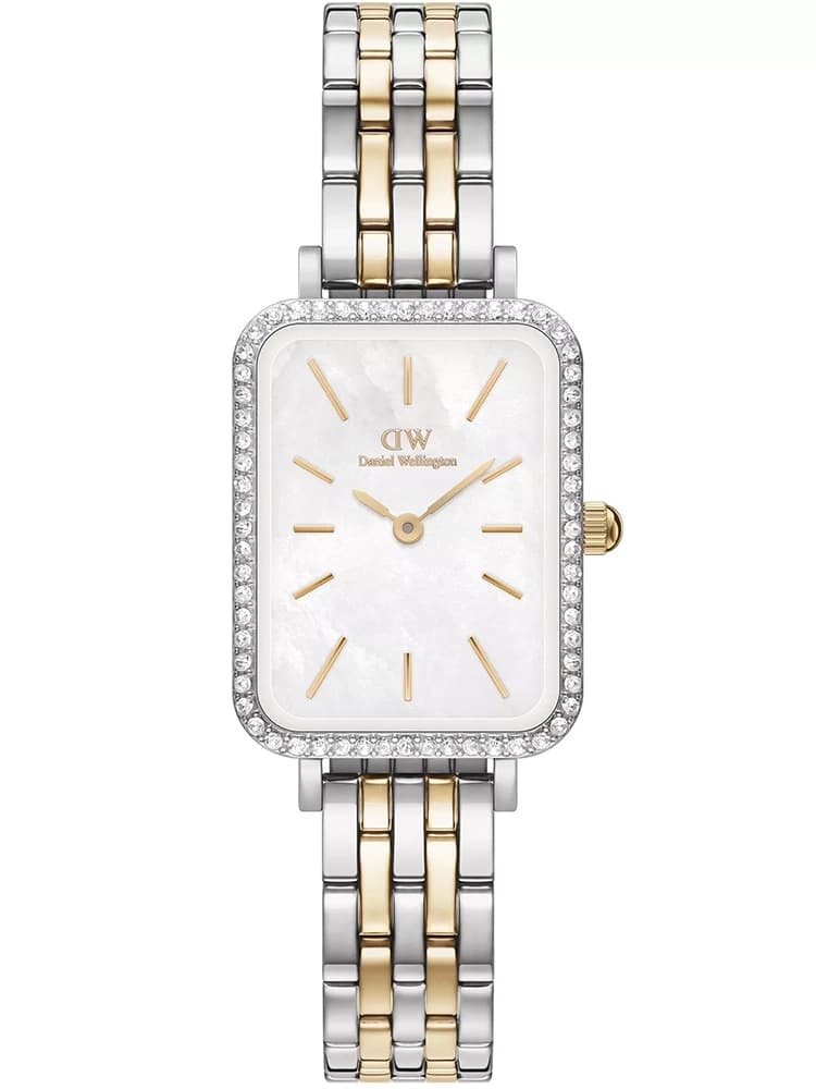 Dámske hodinky Daniel Wellington Quadro Lumine Beel 5-Link dvojfarebné DW00100671 s krabičkou (zw519g)