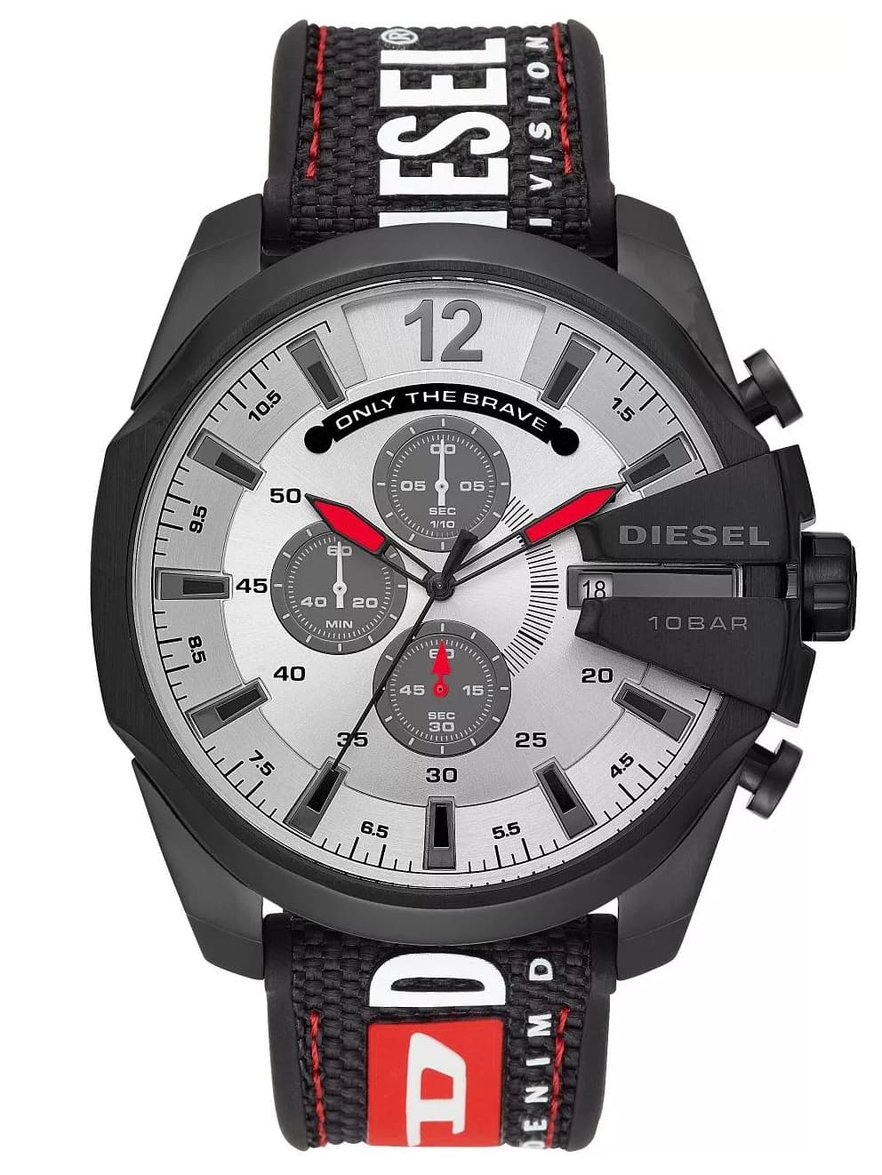 Pánske hodinky Diesel DZ4512 Mega Chief – čierno-strieborný chronogra