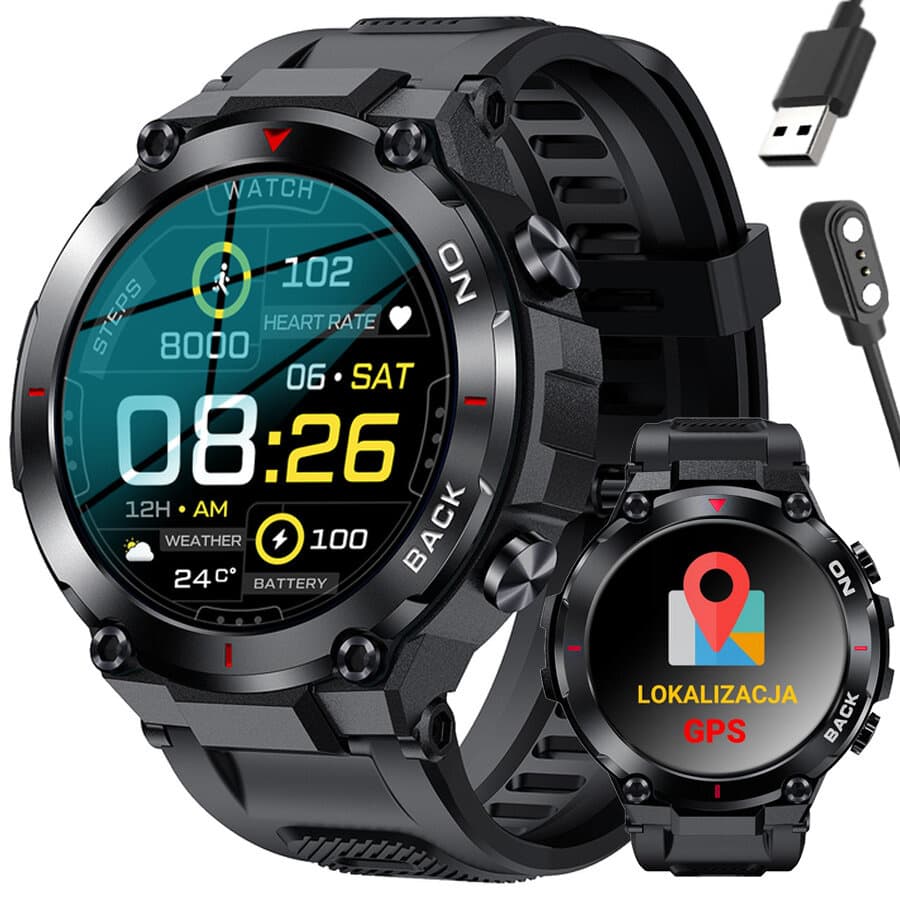 Pánske smart hodinky Gravity GT8-1 GPS čierne (sg017a) skl. - výstavný kus