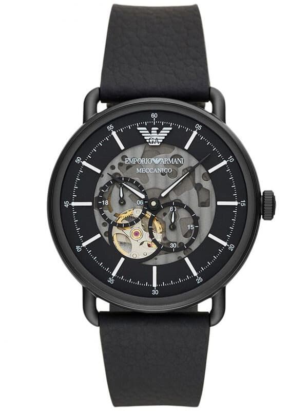 Pánske hodinky Emporio Armani Aviator Automatic AR60028 – skeleton automat