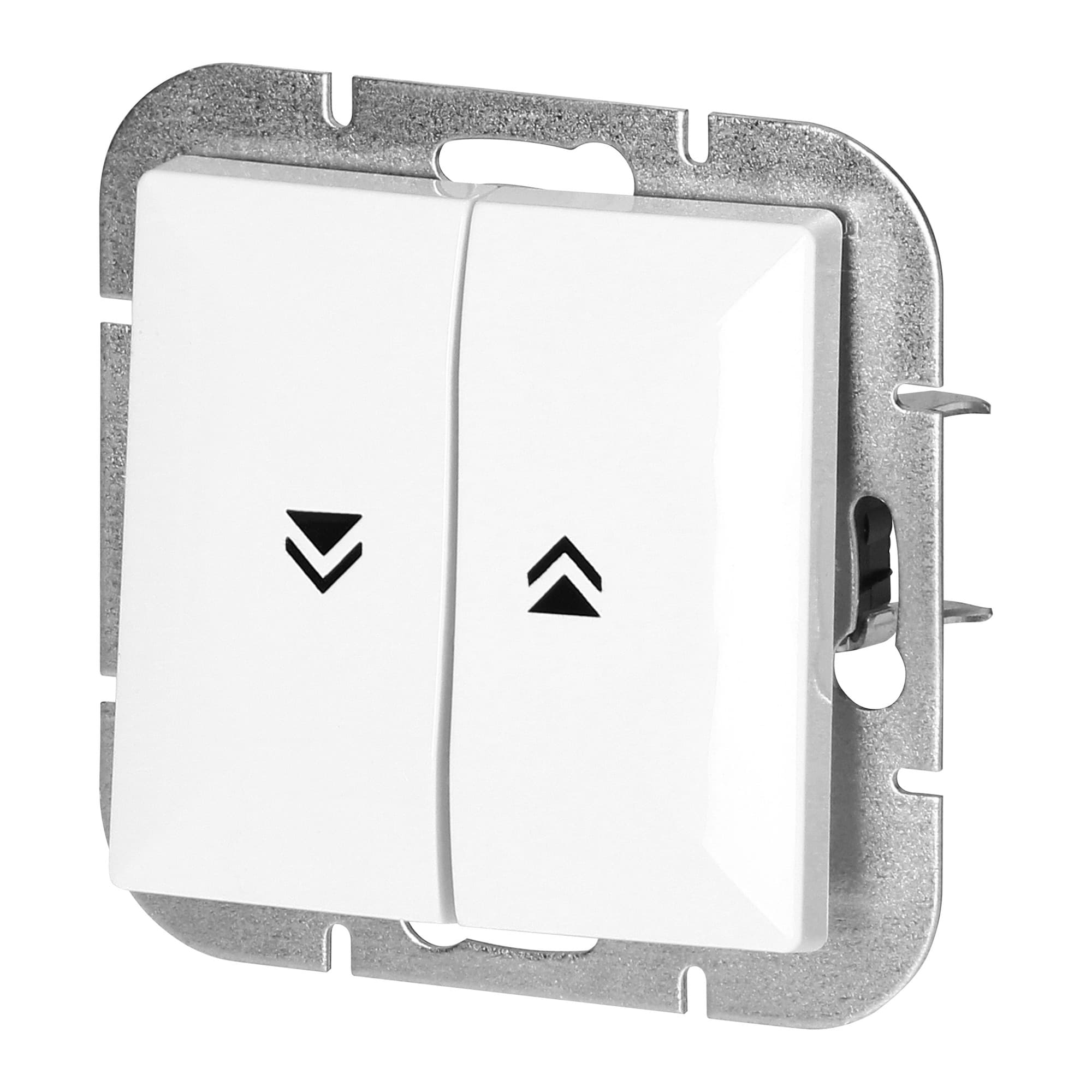 Flush-mounted shutter switch Pearl, 10A, 250V, WP-10P, white