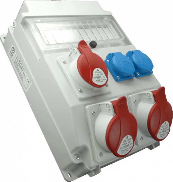 Rozvodnica 11M 2x16A+32A/400V/5P+2x250V možnosť istenia IP54 - ROS 11/x-14 (SEZ DK)