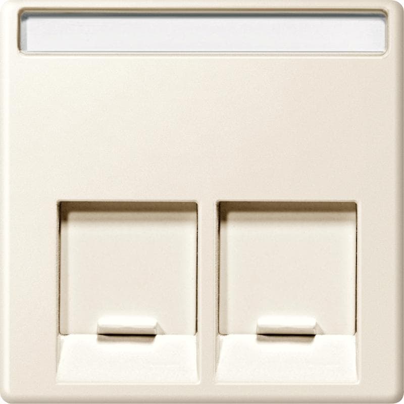 Kryt zásuvky dát. 2xRJ45 S-One Actassi biela krémová Merten SysM (Schneider)