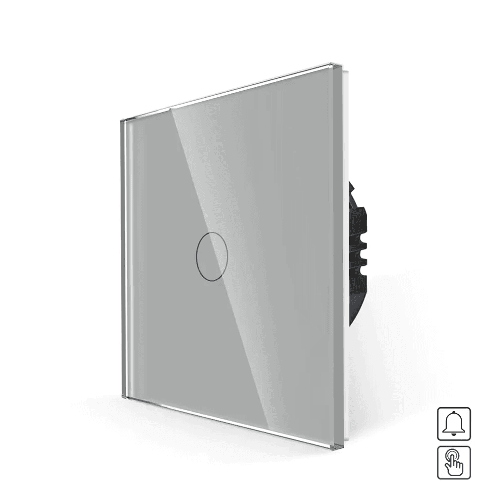 Revolo Touch dotykové tlačidlo 1/0 230V - Strieborné