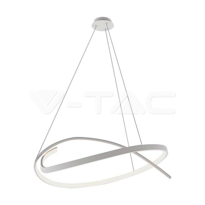 Dizajnové závesné svietidlo 48W LED 3000K 5150lm 800*1200MM Triak stmievateľné biele VT-