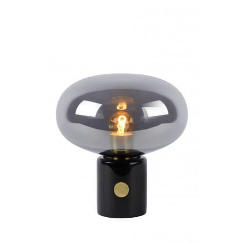 LUCIDE CHARLIZE Table lamp E27/40W Smoke glass/Black Marb stolní lampa (Fulgur)