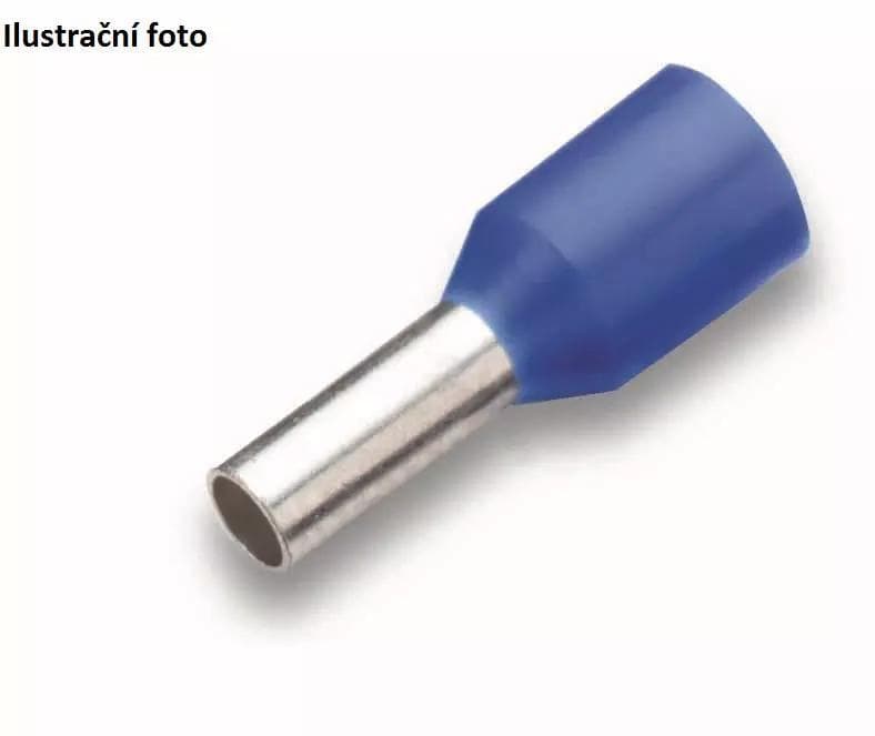 Izolovaná dutinka Cu 16/12 mm, modrá (100 ks)