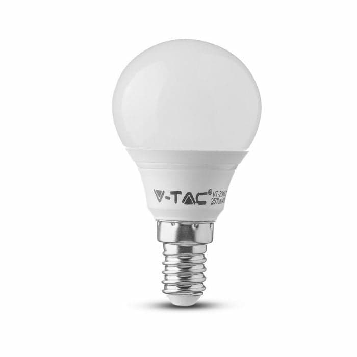 Žiarovka LED E14 4,5W, 6500K, 470lm, 3-balenie, P45 VT-2156 (V-TAC)
