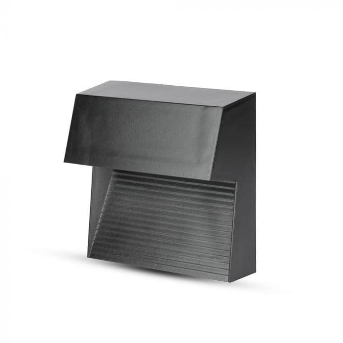 Schodiskové LED svietidlo štvorcové 3W, 4200K, 210lm, čierne VT-1172 (V-TAC)