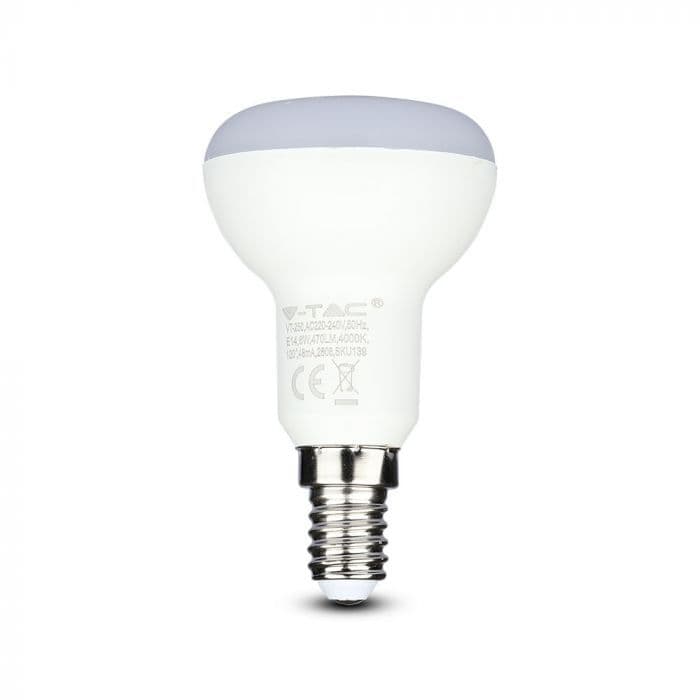 Žiarovka LED PRO E14 6W, 6400K, 470lm, R50 VT-250 (V-TAC)