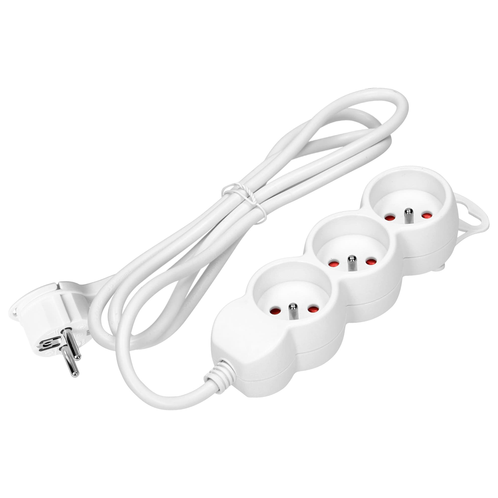 Extension sockets 3x 2P+E , 1.5m H05VV-F 1x1.5mm2, Imax = 16A, white