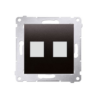 Kryt zásuvky tel/dát. 2xRJ12/RJ45 plochá antracit metal. SIMON54Pre (simon)