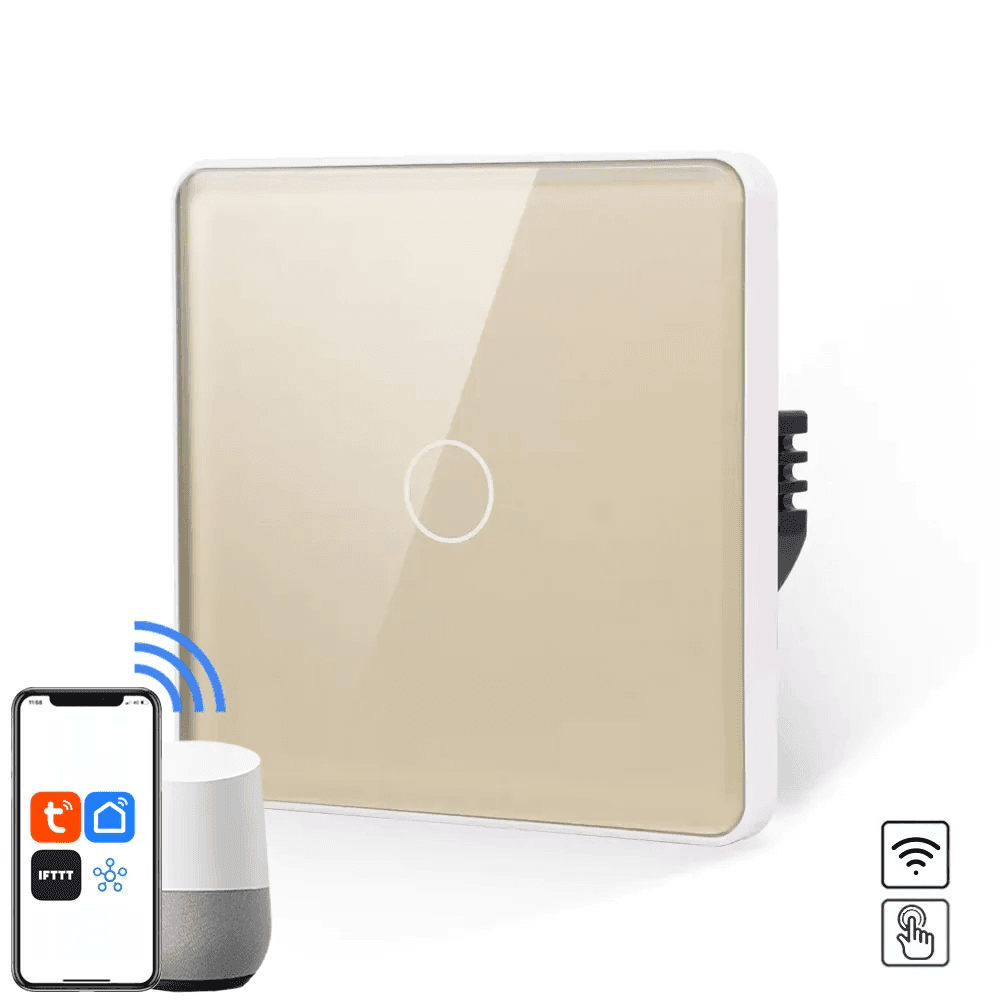 Revolo Touch WiFi dotykový vypínač č.1 - Zlatý zaoblený