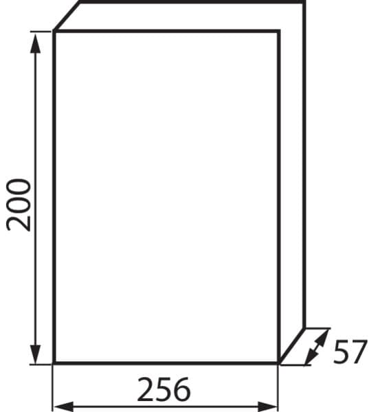 Rozvádzač 12M (200x256x57mm) PVC biela/šedá DB112F 1X12P/FMD (Kanlux)