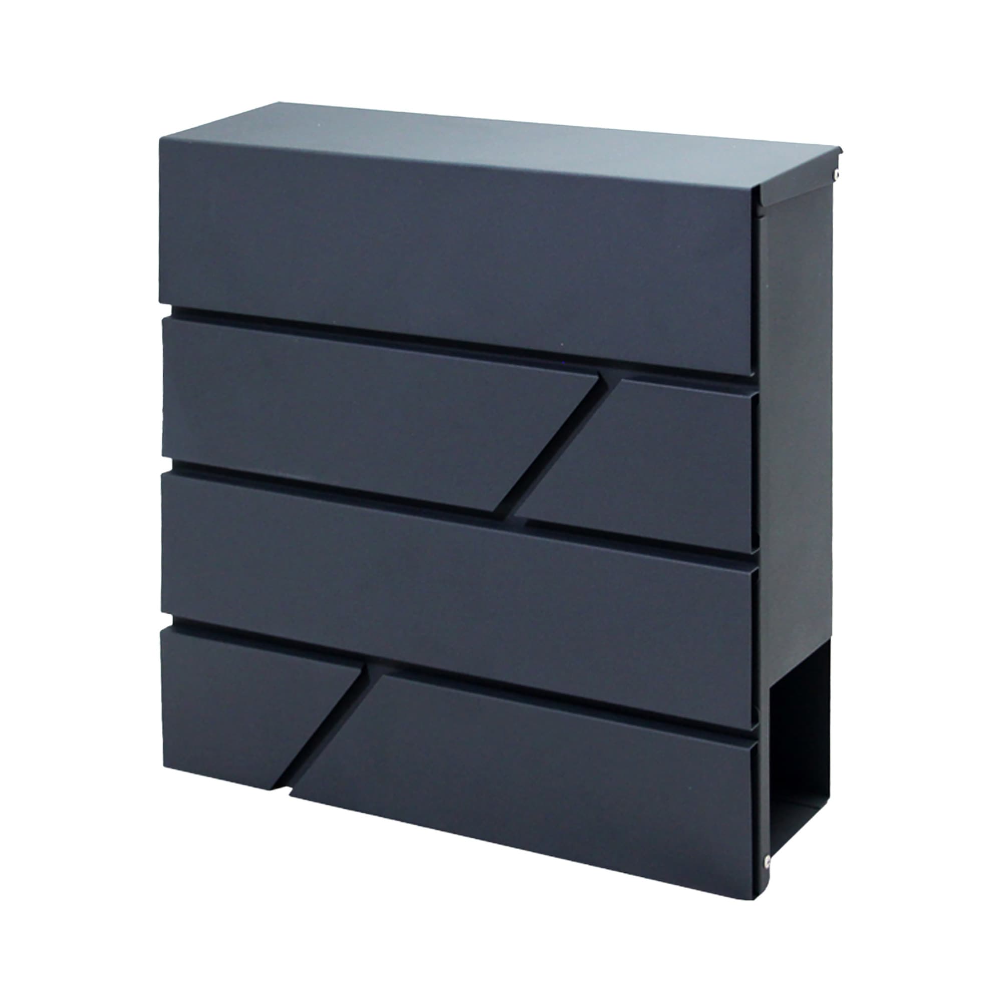 PALAWAN mailbox with newspaper holder, anthracite