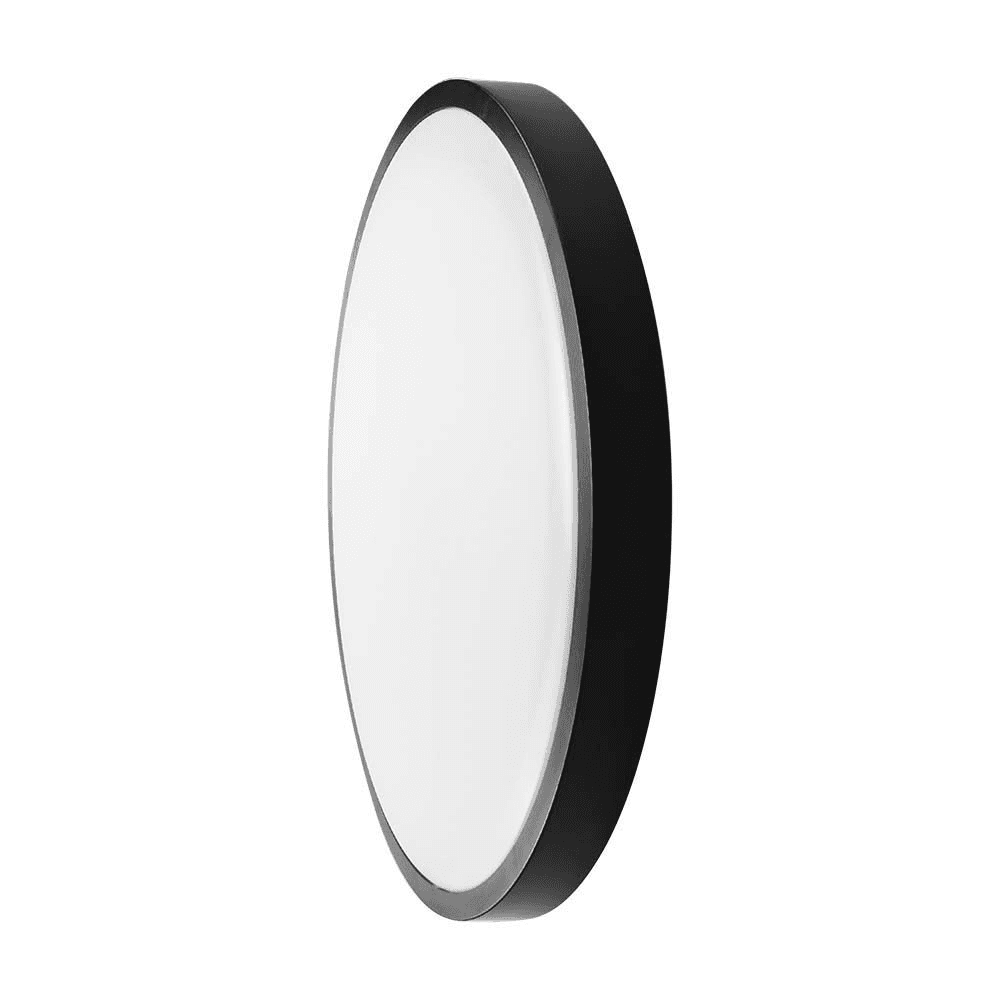 Stropné LED svietidlo 24W 6400K IP44 2400lm čierne okrúhle čip Samsung VT-8624 (V-TAC)