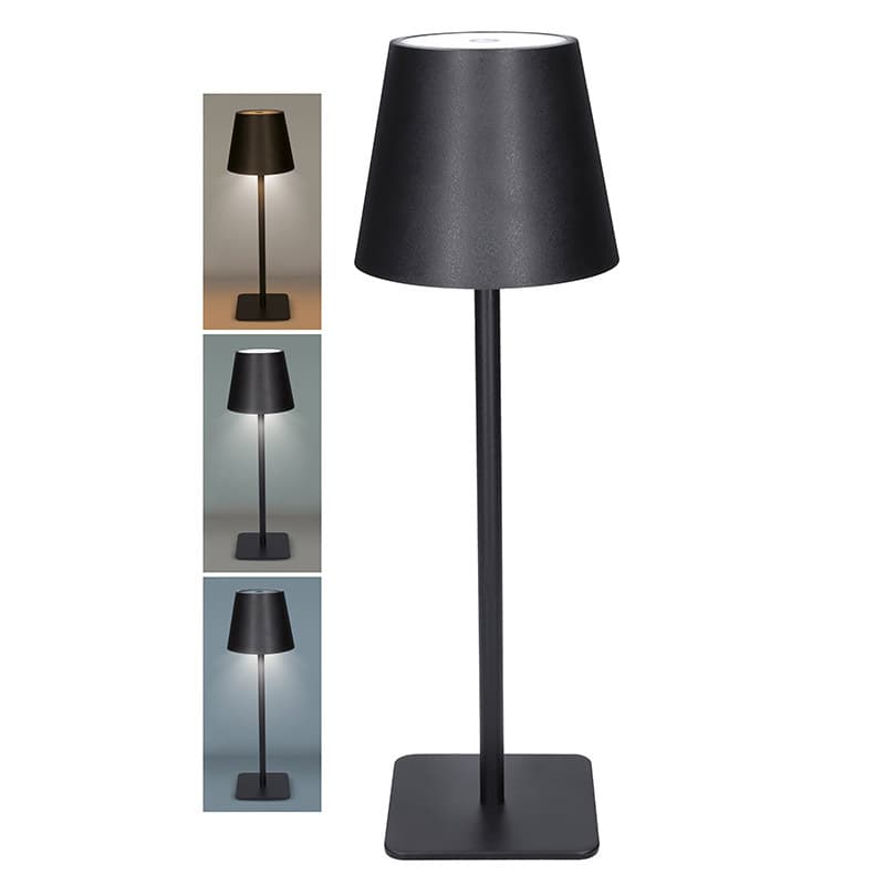 Solight LED nabíjacia lampička Lucca, 120lm, zmena CCT, stmievanie, čierna (Solight)