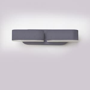 Nástenné LED svietidlo otočné 12W, 3000K, 1320lm, IP65, sivé VT-814 (V-TAC)