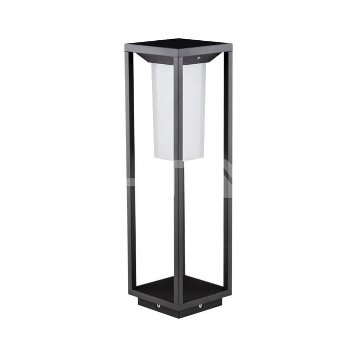Solárne LED stĺpikové svietidlo 2W 3000K 280lm svetlosivá VT-66 (V-TAC)