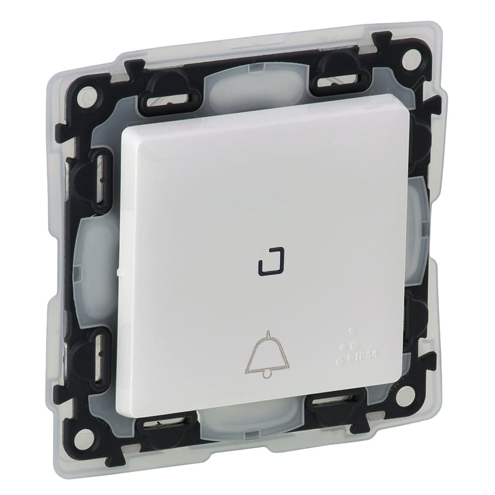 Tlačidlo (1/1ASo) 6A/250V pikt.zv. (PS) IP44 biela Valena Life (Legrand)