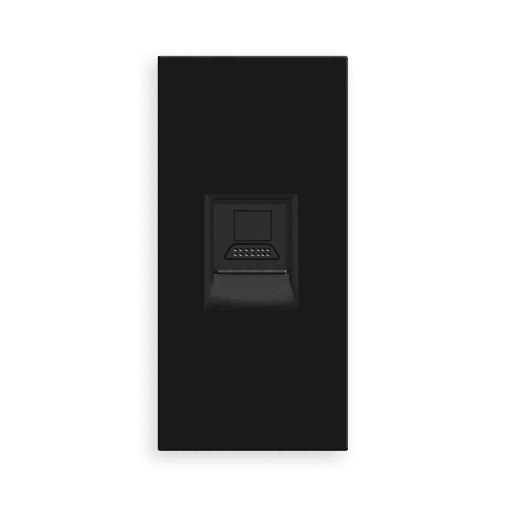 Revolo Touch internetový polmodul LAN RJ45 Cat.5 - Čierny