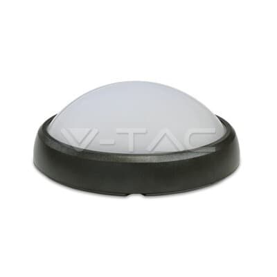 Stropné LED svietidlo okrúhle 12W, 4500K, 840lm, IP65, čierne VT-8015 (V-TAC)