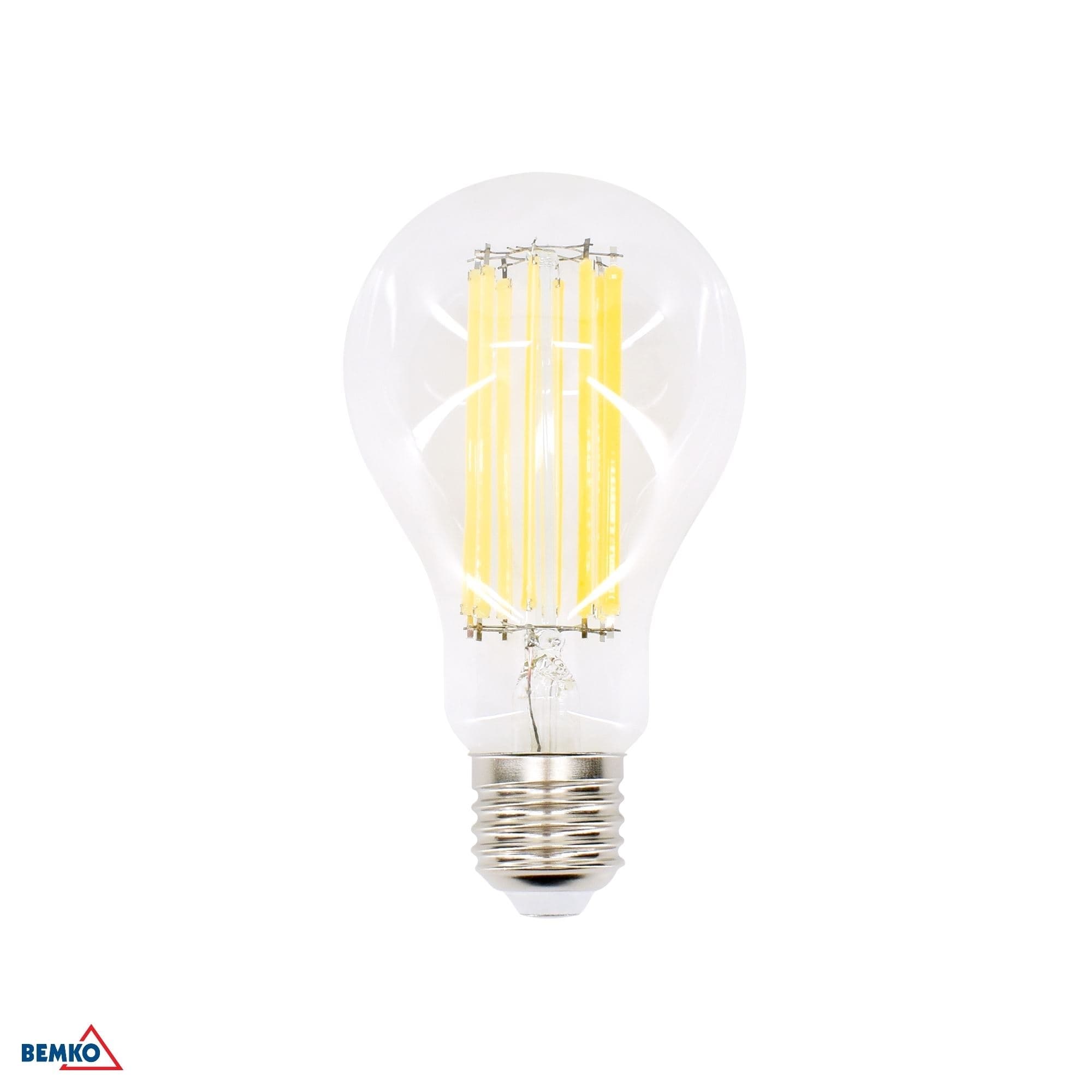 LED žiarovka s vláknom 230 V, E27, A70, 16 W, 2400 lm, 2700 K, 320° (Bemko)