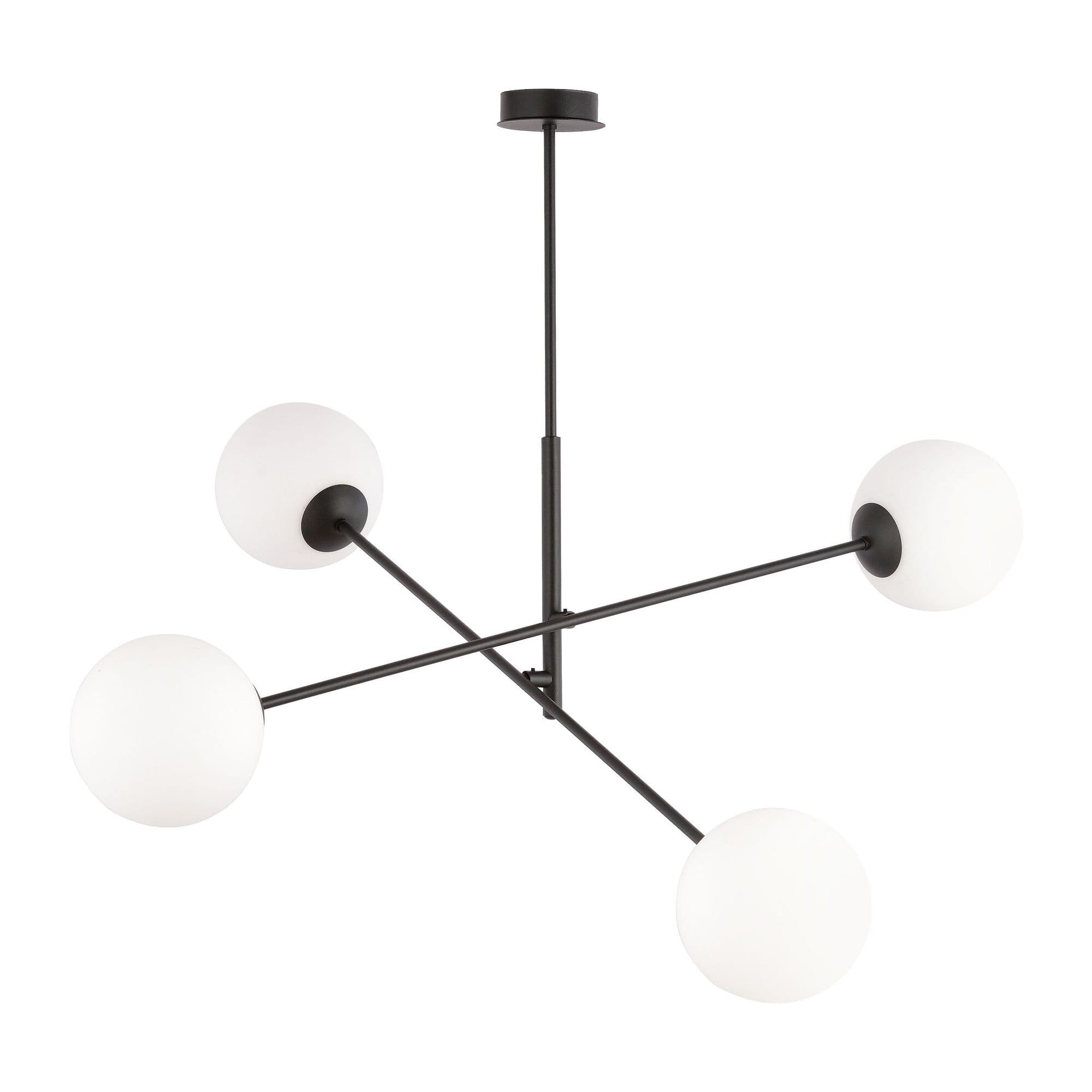 Závesné svietidlo LAINA, AD-LD-6310B-WE14SM, 4x40W, E14, čiernobiele (ORNO)