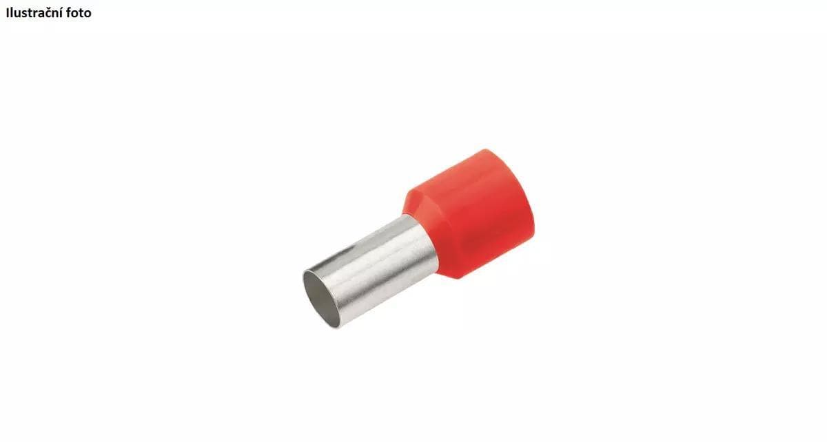 Izolovaná dutinka Cu 1/10 mm, červená (100 ks)