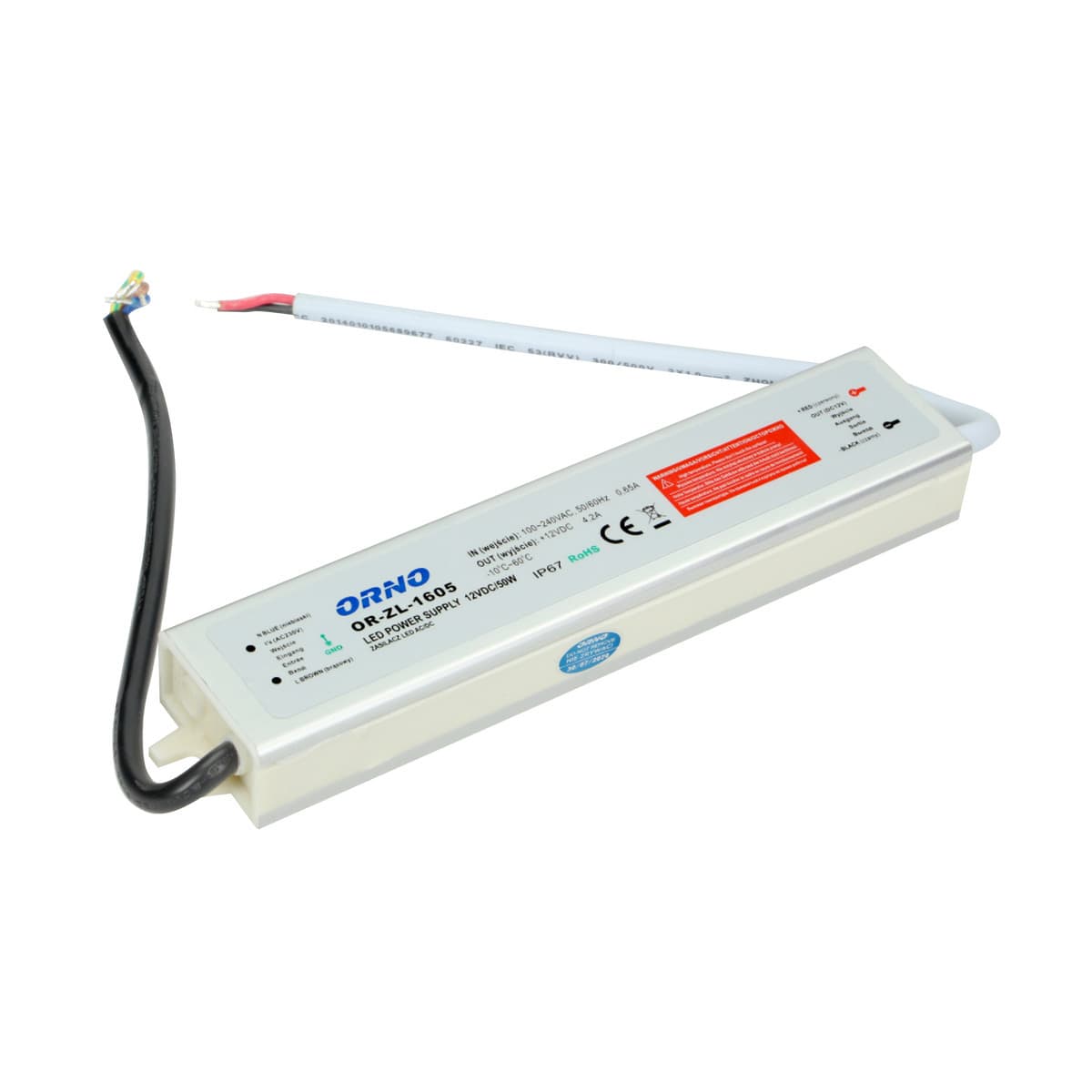 Zdroj LED 12V 50W AC/DC IP67 (ORNO)