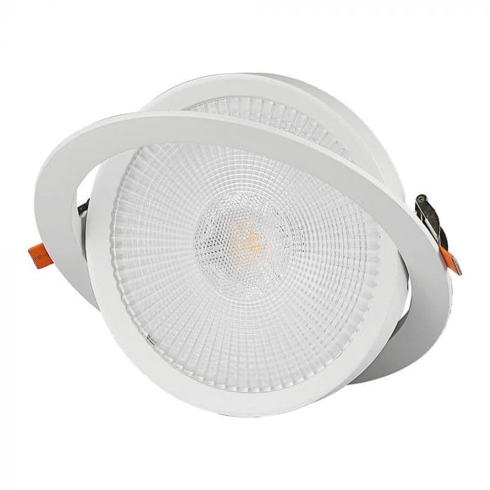 Zapustené LED svietidlo PRO 10W, 3000K, 900lm, nastaviteľné, VT-2-10 (V-TAC)