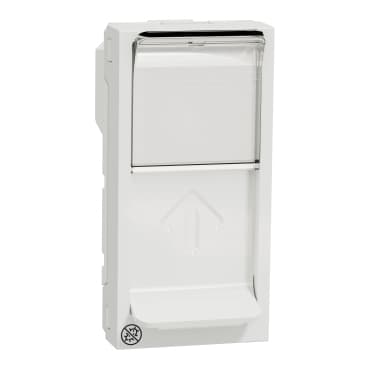 Unica - centrálna doska RJ45 Keystone 1M, Biela Antibakteriálna