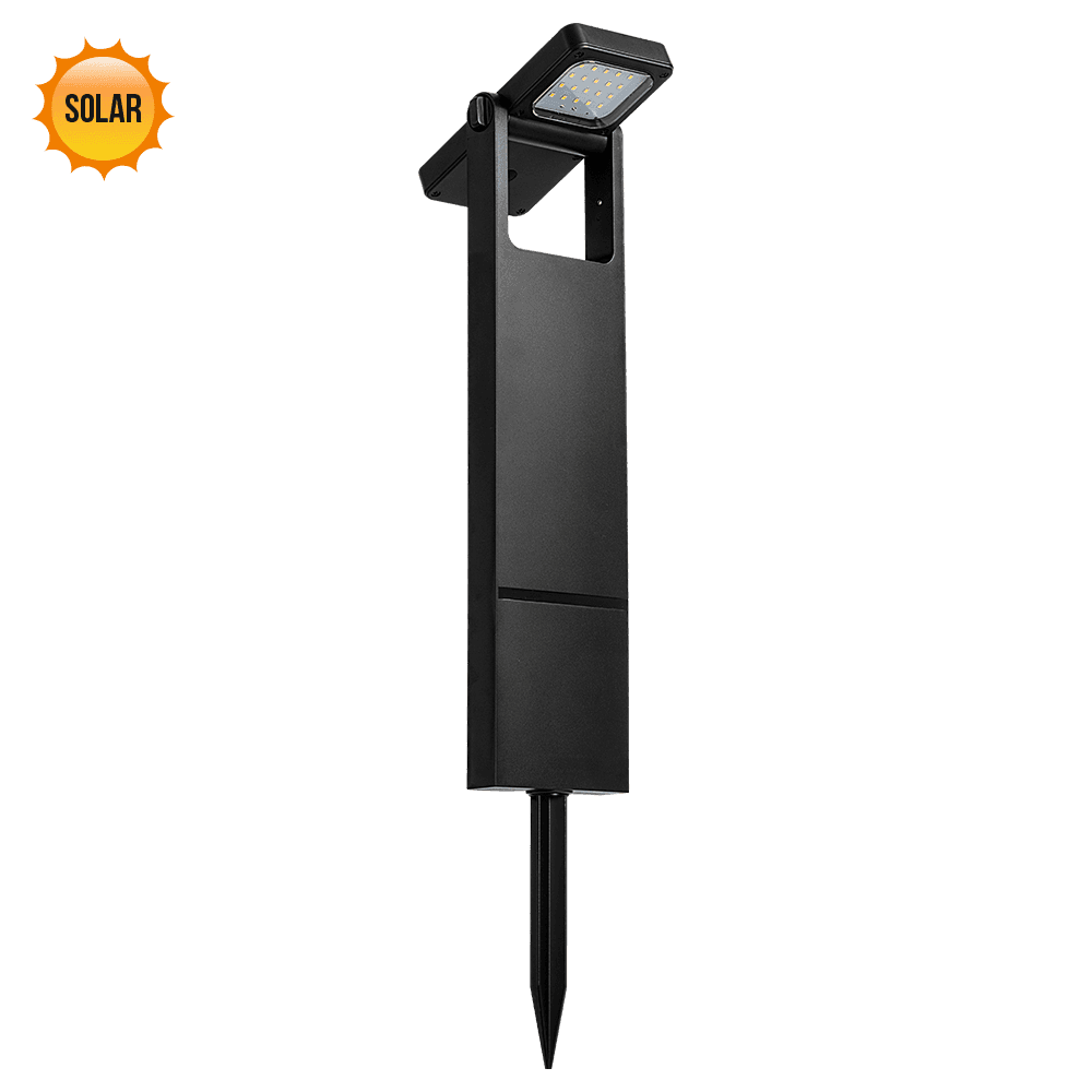 Svietidlo záhradné ZAX LED 4W Solar IP64 čierne , 490mm x 105mm x 30mm(luxera)