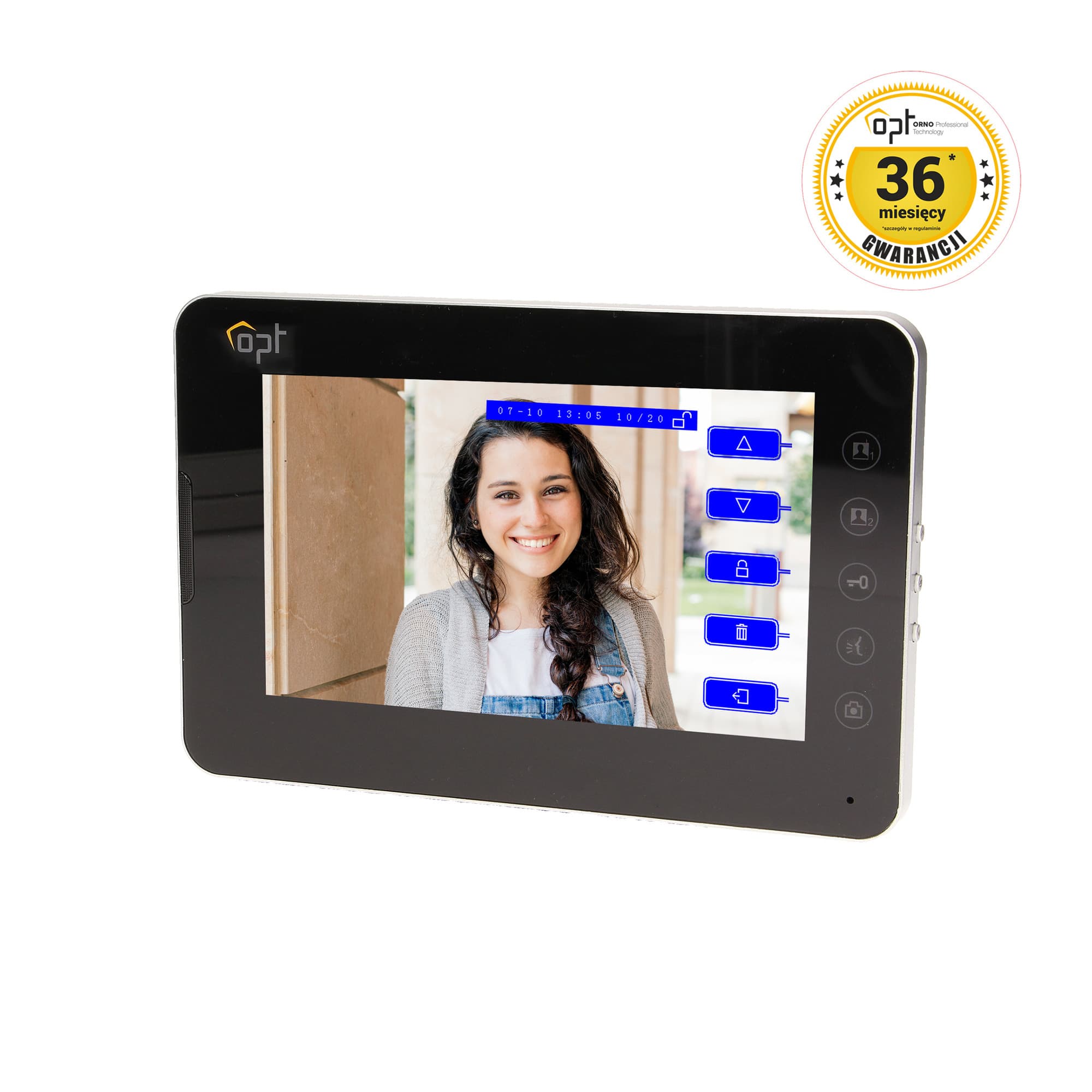Video monitor 7" for extension of videodoorphone, TURRIS MEMO series