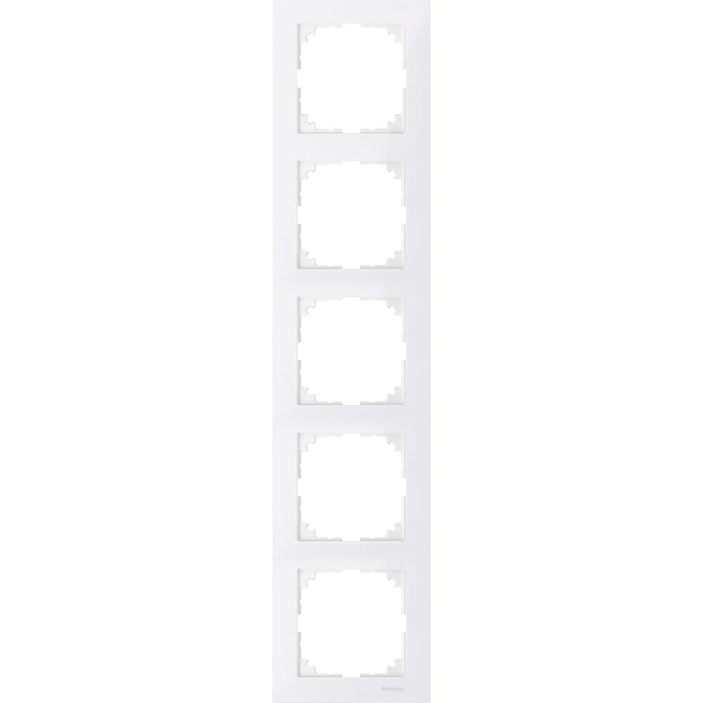 Rámček 5-násobný Pure Active White Merten M-Pure (Schneider)