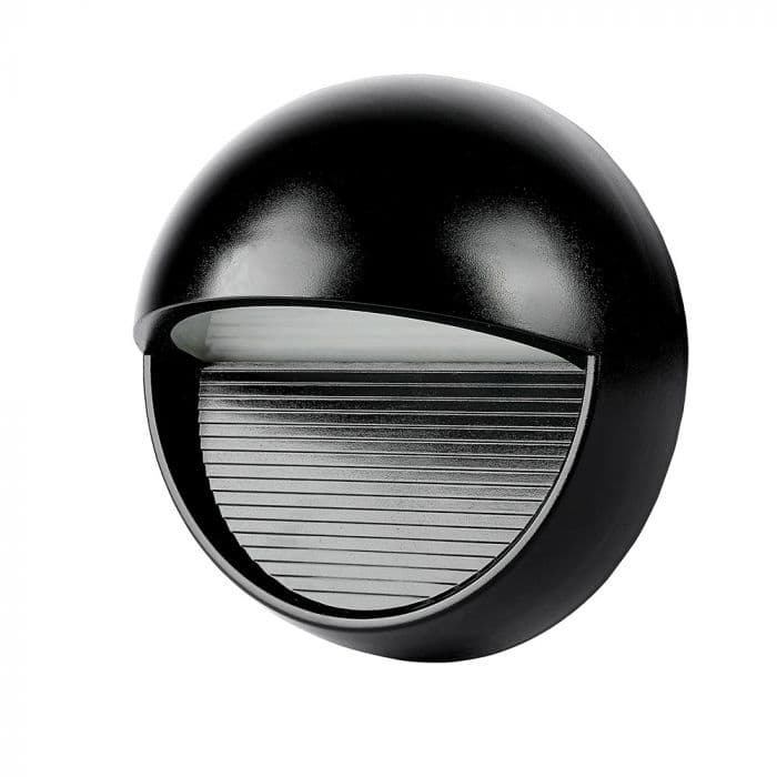Schodiskové LED svietidlo okrúhle 3W, 4200K, 210lm, čierne VT-1182 (V-TAC)