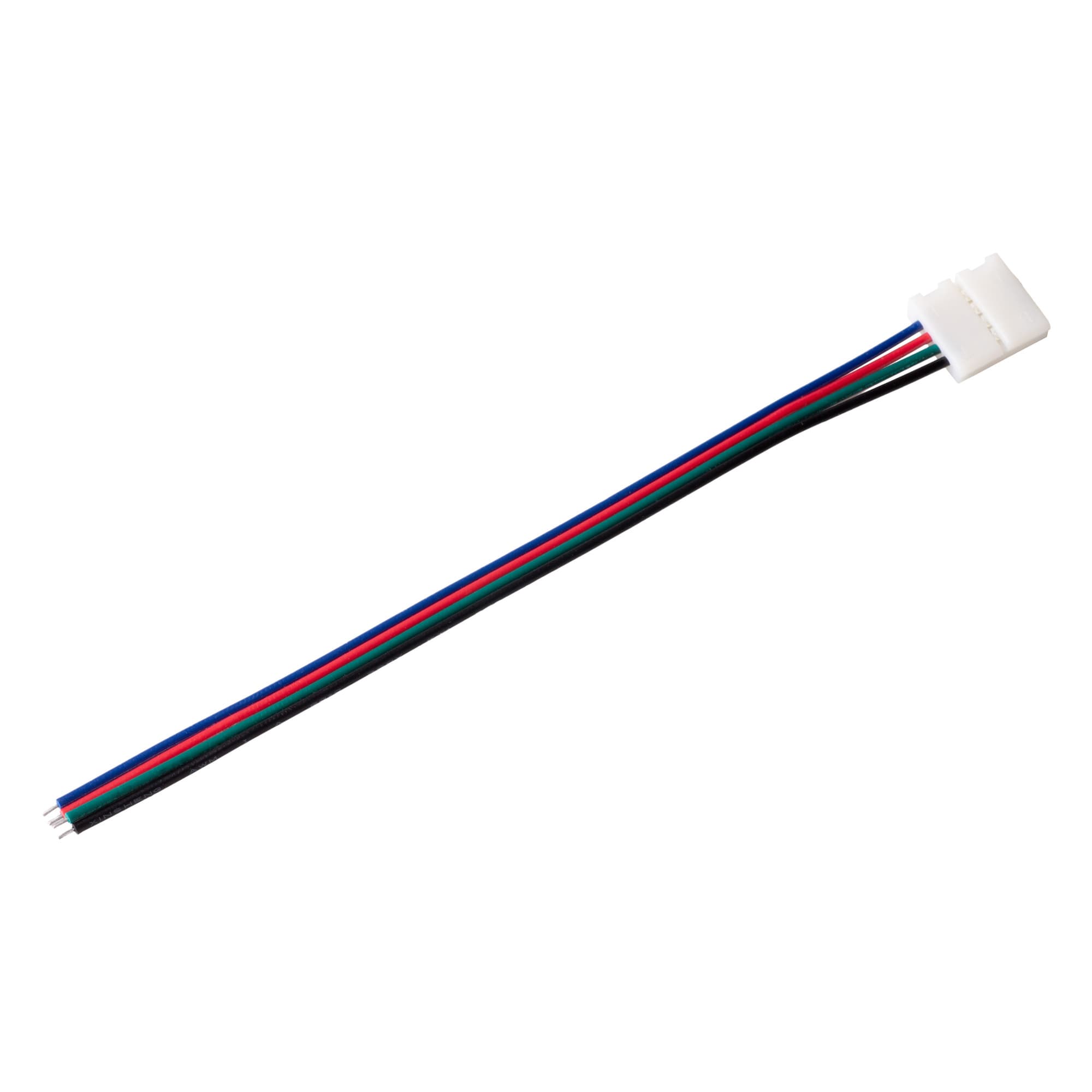 Connector for quick assembly (quick-connector) of multicolour RGB LED strips 10mm 4pin-cab