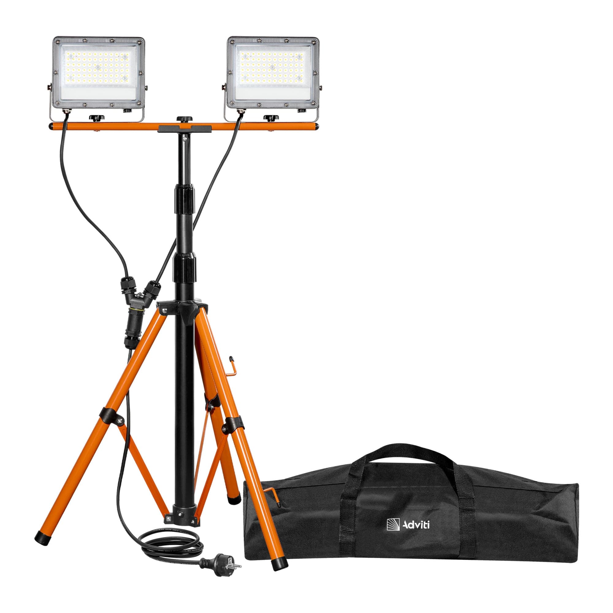 Sada 2 x 50 W reflektorov LAVILED so statívom, káblom a taškou