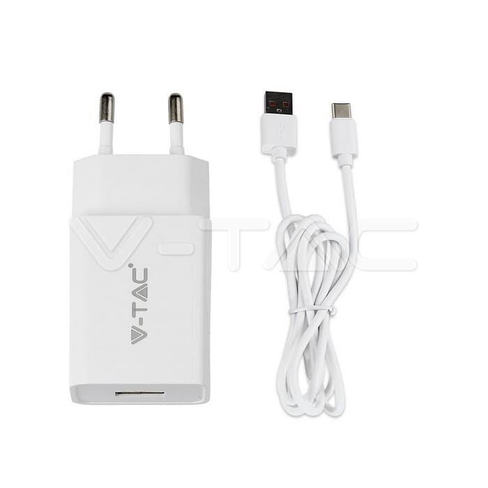 Cestovný set adaptéra a USB-C kábla biely VT-5372 (V-TAC)