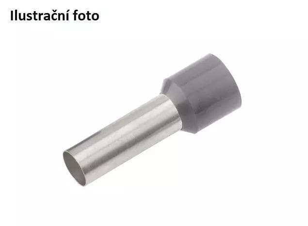 Izolovaná dutinka Cu 0,75/10 mm, šedá (100 ks)