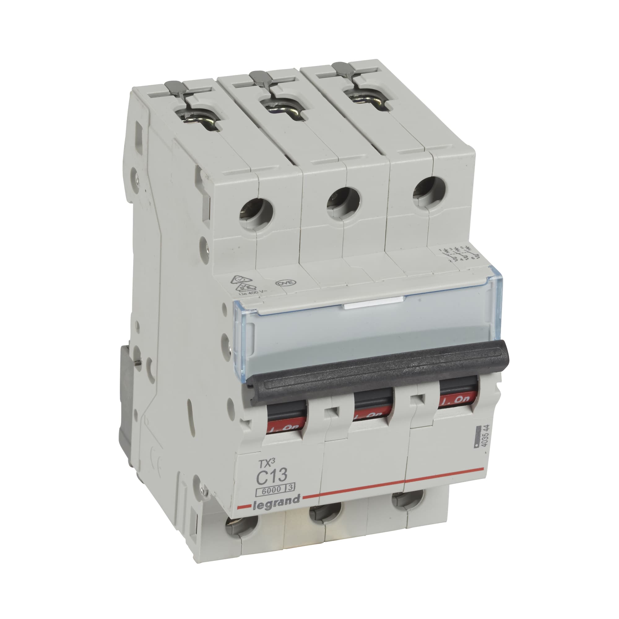 Istič 3-pólový C/13A 6kA Rada:TX3 (Legrand)