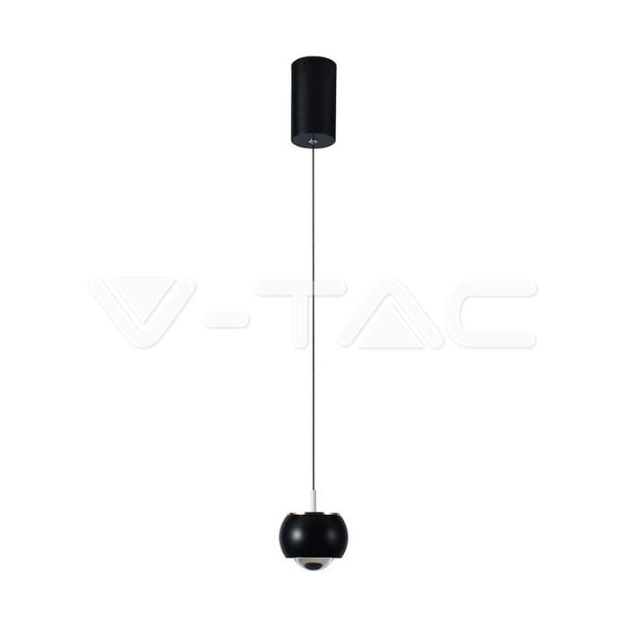 Dizajnové LED závesné svietidlo 9W 3000K 1000lm (10*10*100CM) čierna VT-7830 (V-TAC)