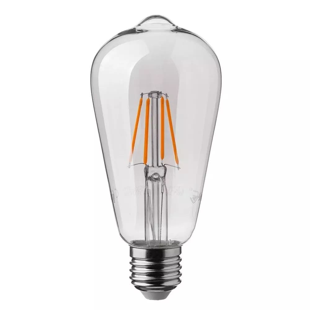 Žiarovka LED Filament E27 4W, 2700K, 321lm, stmievateľná, ST64 VT-2105D (V-TAC)