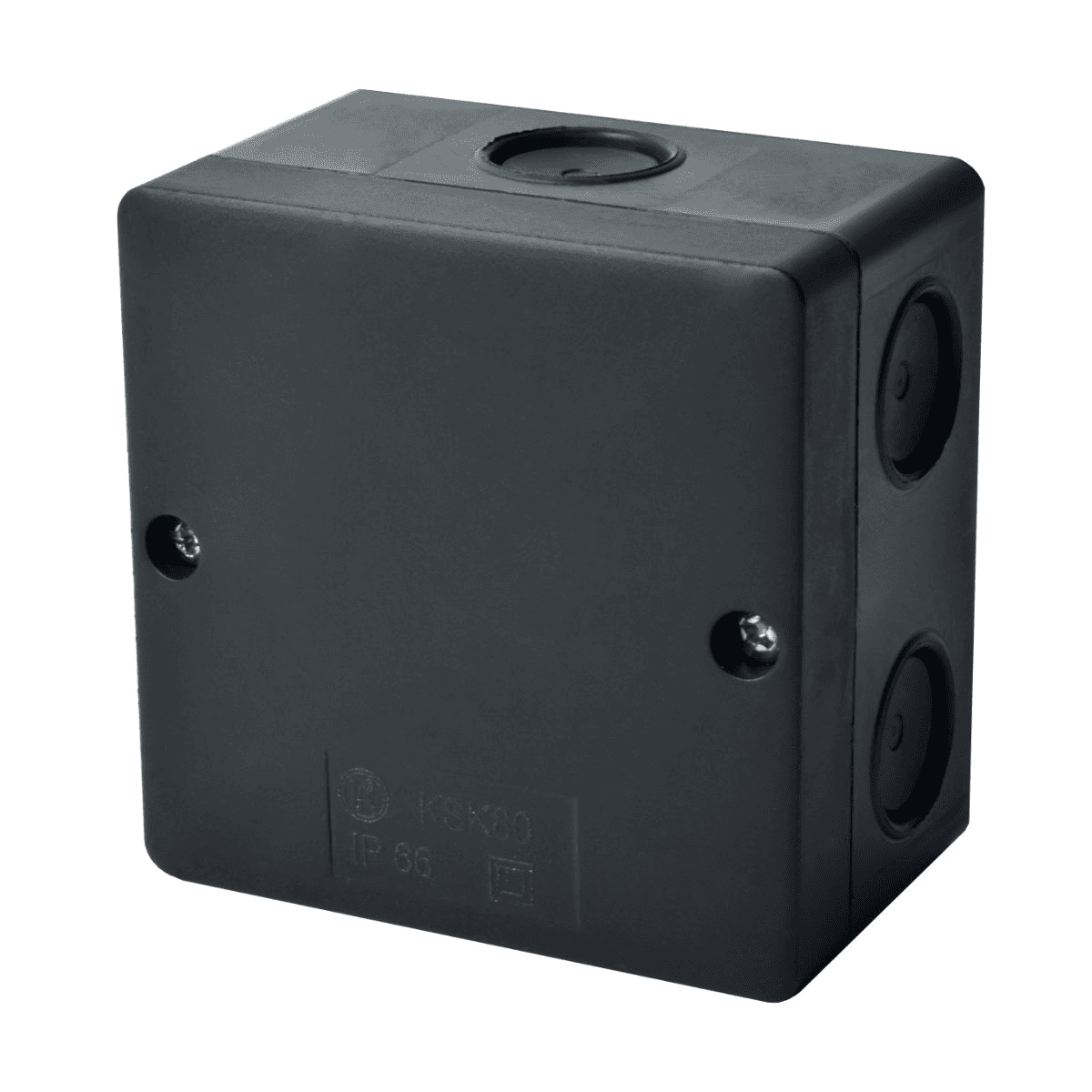 Krabica s krytím IP 66, čierna 81x81 UV stab.(kat.zn.-KSK-80 FA) (Kopos)