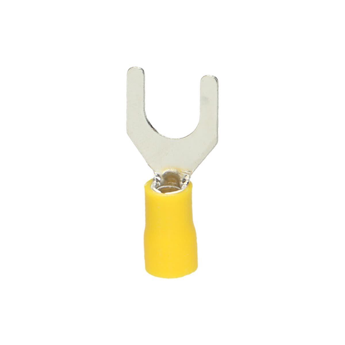 Vidlica izolovaná lisovacia 6mm2 pre M4 žltá - balenie 25ks (ORNO)