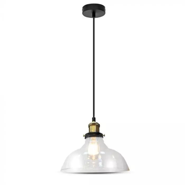 Závesné svietidlo Glass 245 E27 priesvitné VT-7210 (V-TAC)