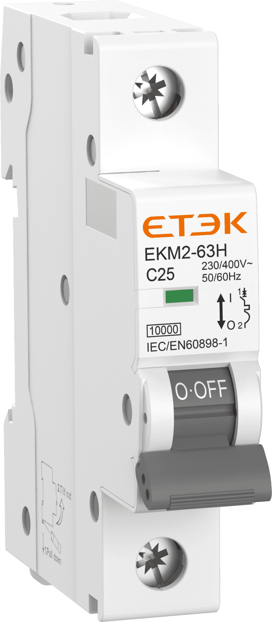 Istič 1-pólový C/20A 10kA Rada:EKM2-63H (ETEK)