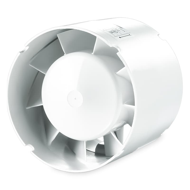Domový ventilátor s guľ. ložiskom, o125mm, 245m3/h, 230V